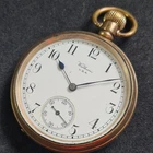 Antique gold plated gents Waltham Pocket Watch Working c1910 ref4550