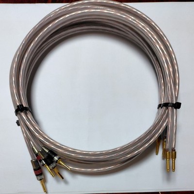QED Rub Anniversary Evolution Audio Speaker Cables Pair 8.2ft Used
