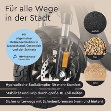 E-Scooter mit Straßenzulassung Joyor C10E 500W Federung Akku herausnehmbar – Bild 4