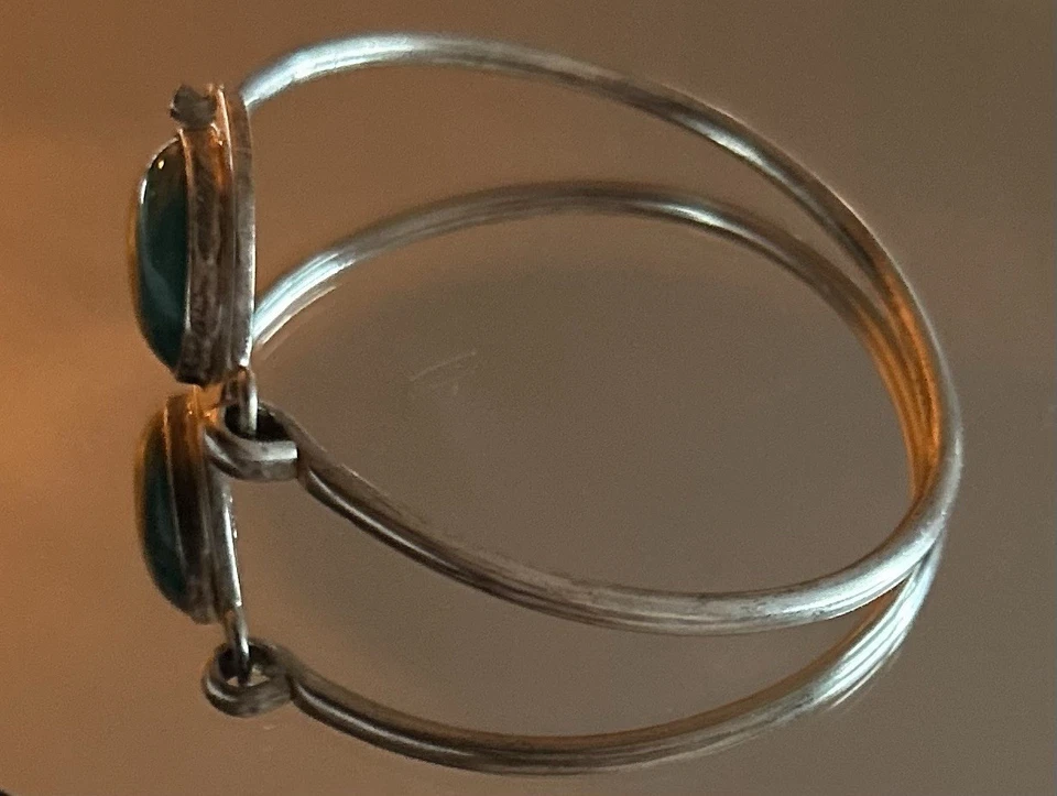 Armschmuck Türkis CII MEXICO 925 Silber Vintage Armreif Armspange - Bild 2 von 4