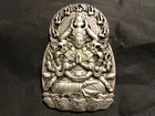 Fine Tibetan Silver *Avalokitesvara Bodhisattva & Lion Mask* Pendant UU002