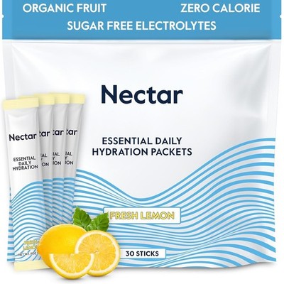 Nectar Hydration Packets - Electrolytes Powder Packets - No Sugar or Calories -