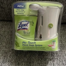 Lysol No Touch Hand Soap Dispenser System Green Tea & Ginger Scent BRAND NEW!