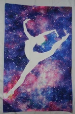 New Gymnastics Dance Girl Galaxy Stars Microfiber Beach Towel 50"32" Ballerina