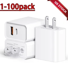 For iPhone 14 13 12 11 20W Fast Charger Block USB Type C Wall Power Adapter Lot