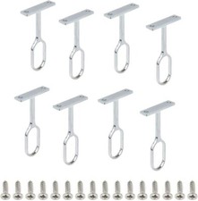 Rannb Oval Closet Rod Support Zinc Alloy Middle - 8pcs