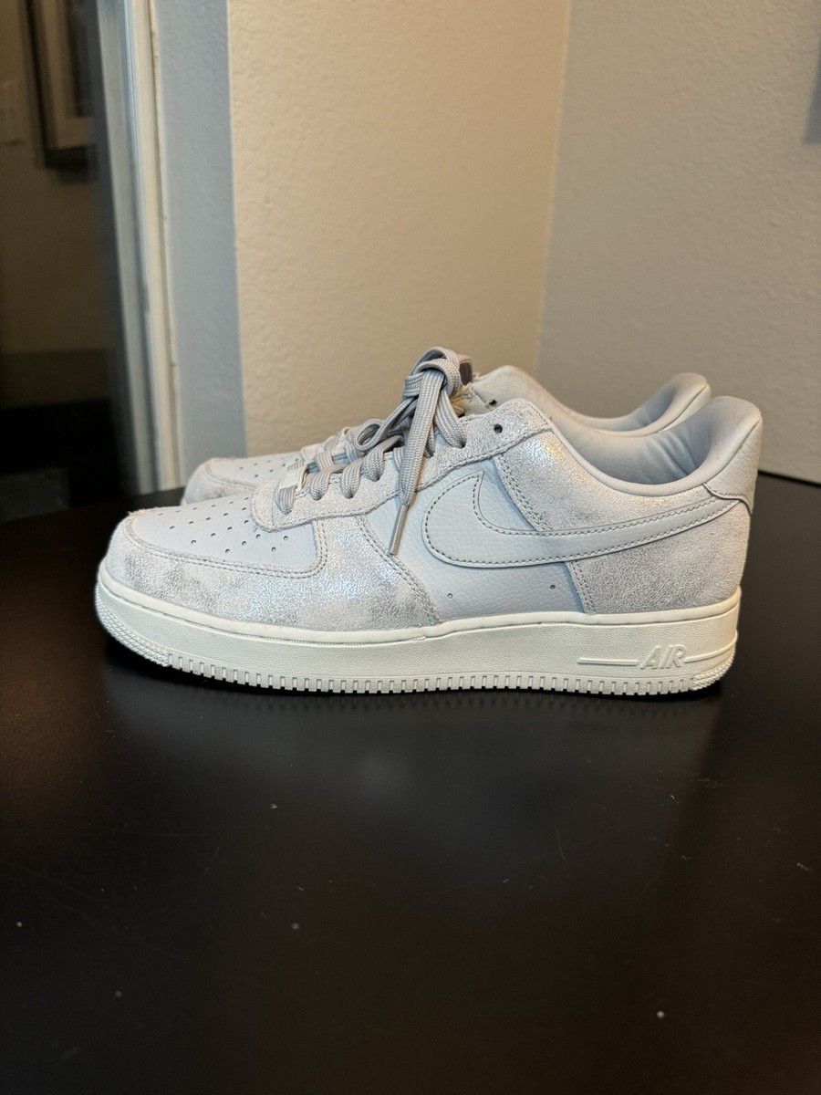 Nike Air Force '07 Prem Pure Platinum Glitter 616725-011 Women’s Size 10