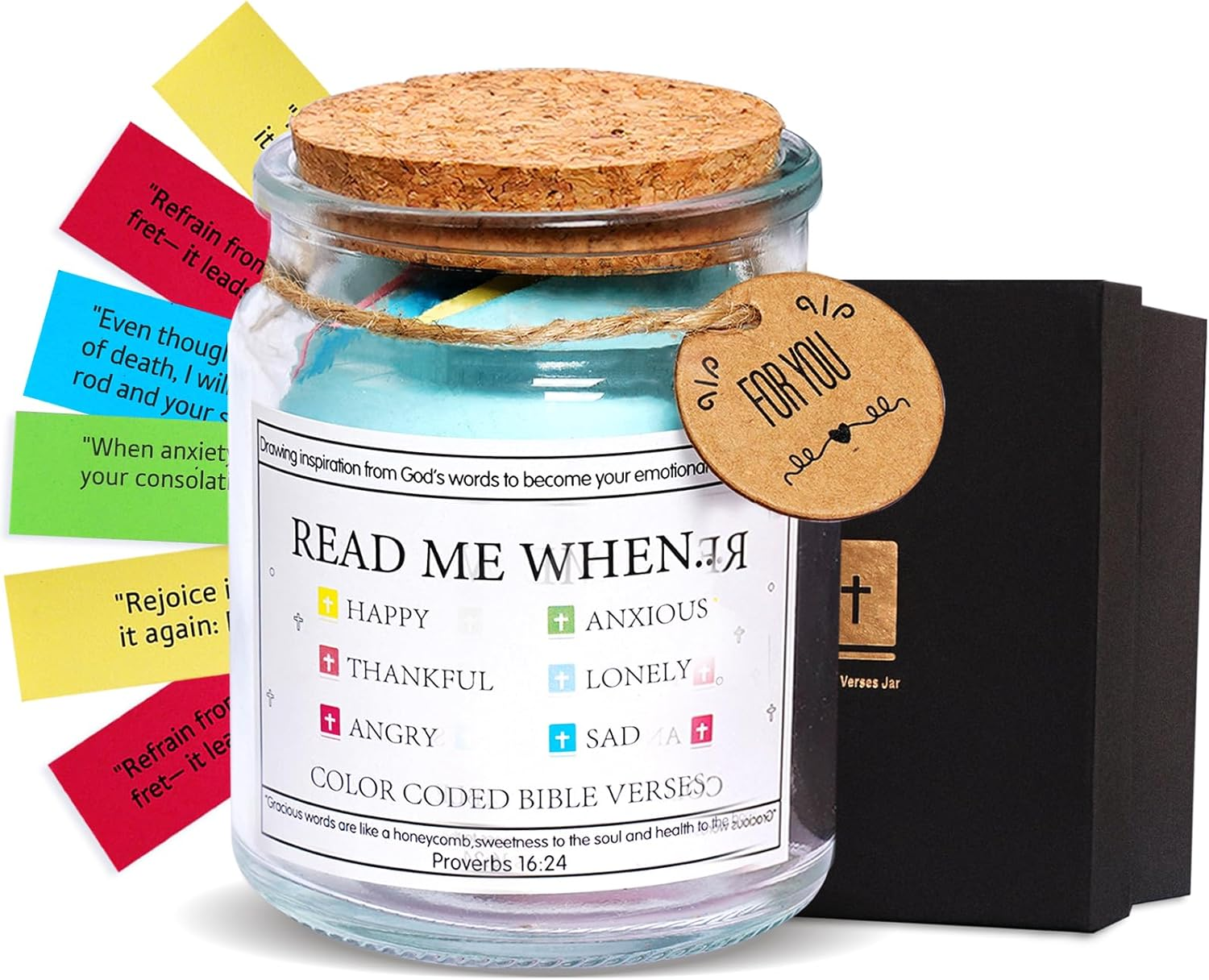 The Hope Jar Bible Verses,Read Me When Bible Verses Jar for Emotions and Feeling