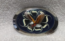 Multi-Color Embedded Flying Eagle Wavy Background Great Vintage Condition