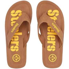 Men's Pittsburgh Steelers FOCO Color Pop Flip Flop Sandals size Small