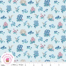 Riley Blake FLOWER SHOW MIDNIGHT 4775963B Blue Pink Floral LIBERTY Quilt Fabric