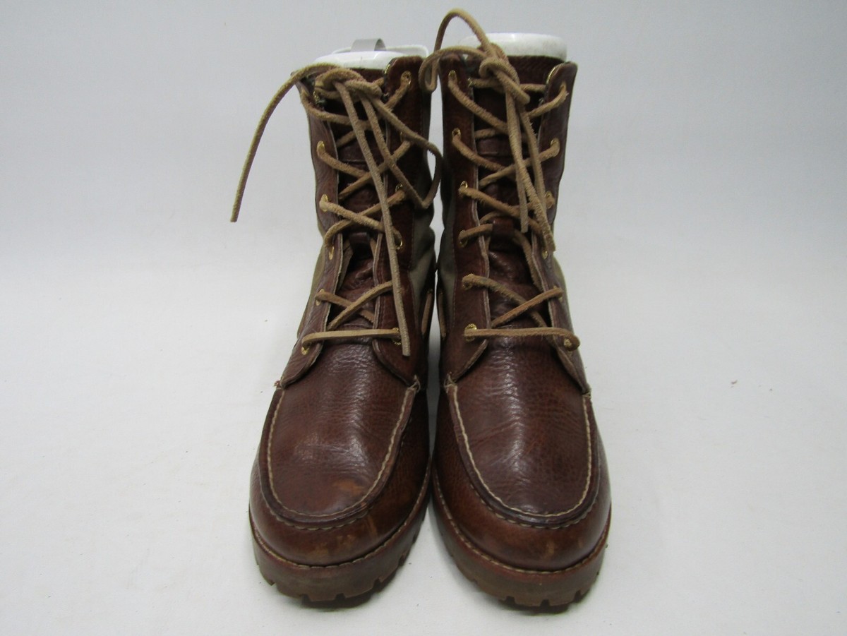 Sperry Top Sider Womens Size 6.5 Brown Leather Laces Zip 