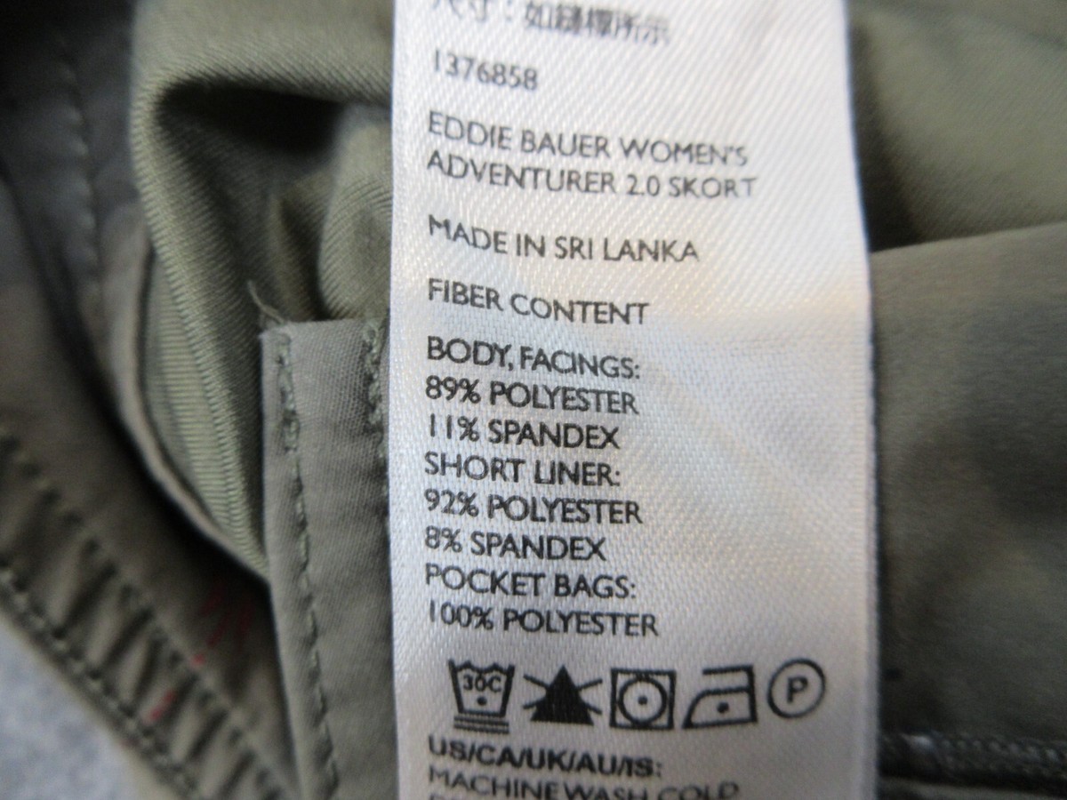 Skort (jupe- Short) Eddie Bauer Femme Taille 10 Vert - Léger, Poches, Occasion Bon état