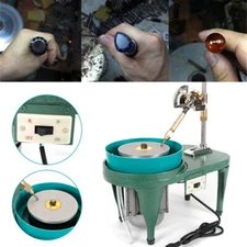 Gem Faceting Machine 180W Gemstone Flat Grinder Jewelry Lapidary Cutter Polisher