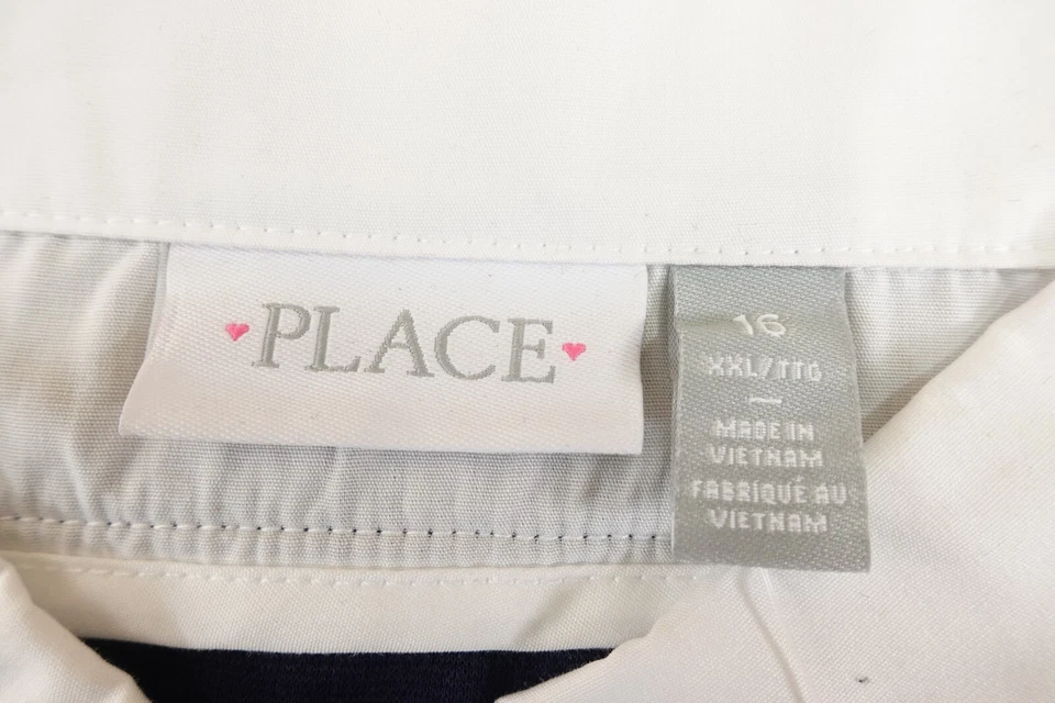 Childrens Place девочек 16 униформа коротким рукавом понте трикотажа 2 в 1 платье новый с Ярлыками - Изображение 2 из 4