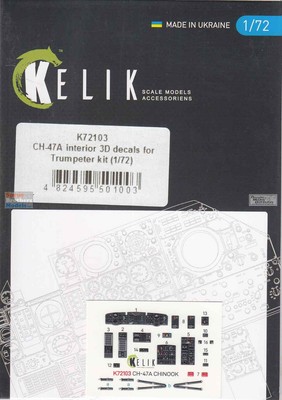 RESK72103K 1:72 ResKit/Kelik 3D Detail Set - CH-47A Chinook (TRP kit)
