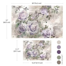 Re-Design with Prima, Double Delight, Decoupage Fiber Paper Set, Soft Veil, Purp