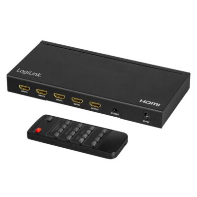 HDMI-Switch 4x1-Port Multiviewer Umschalter 4K/30 Hz Scaler, Seamless, RC