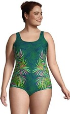 NWT Lands End One Piece Softcup Tugless Tummy Control One Piece Size 4 80 8B502