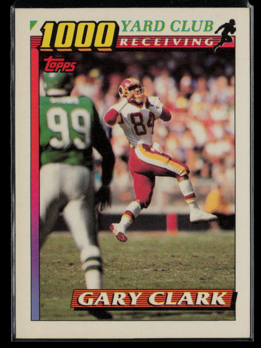 1991 Topps 1000 Yard Club #9a Gary Clark Washington Redskins