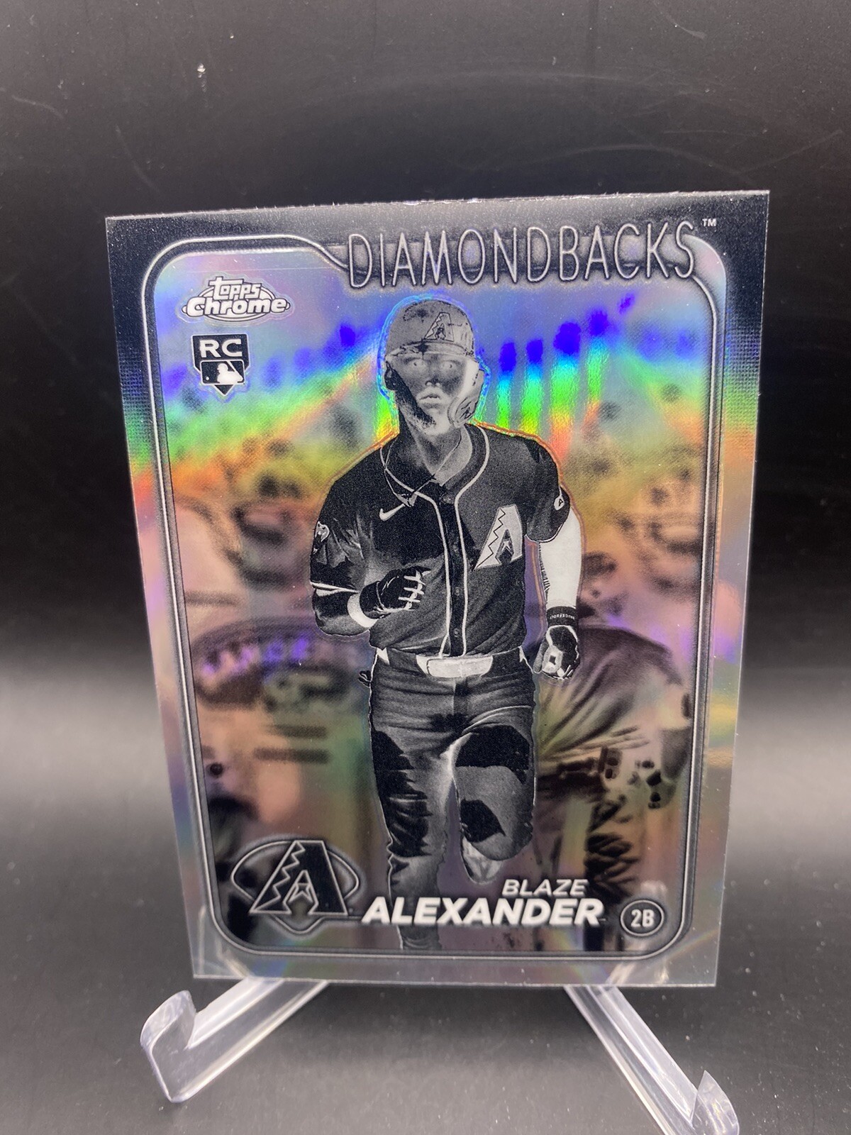2024 Topps Chrome Update Blaze Alexander Negative Refractor RC USC53 SP