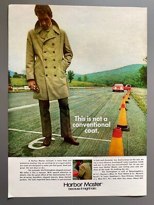 Harbor Master Coat Mantel 60s retro fashion Original 1969 Vintage Advert Werbung