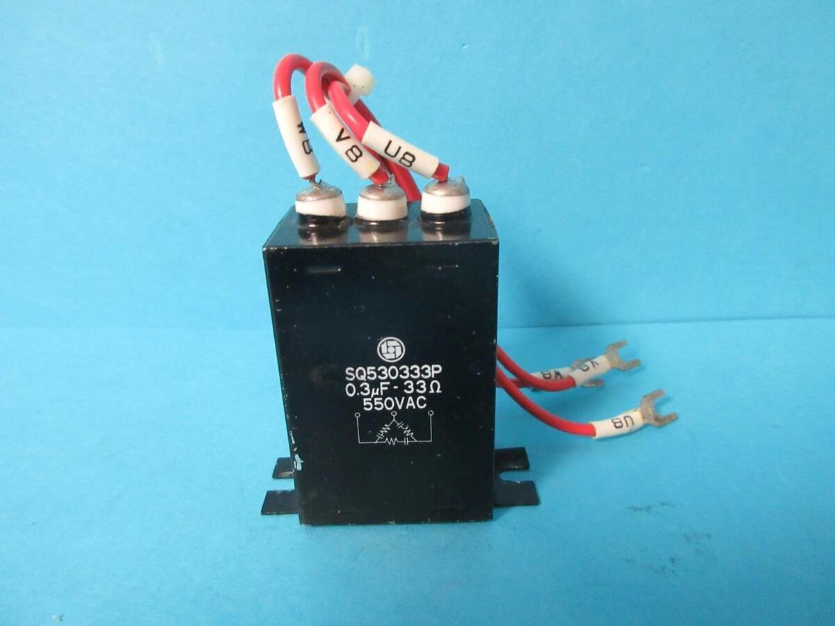 Nisshin Capacitor 550V 0.3uF 33ohms SQ530333P 3Ph Electronic Arc Extinguisher Nisshin Capacitor 550V 0.3uF 33ohms SQ530333P 3Ph Electronic Arc Extinguisher