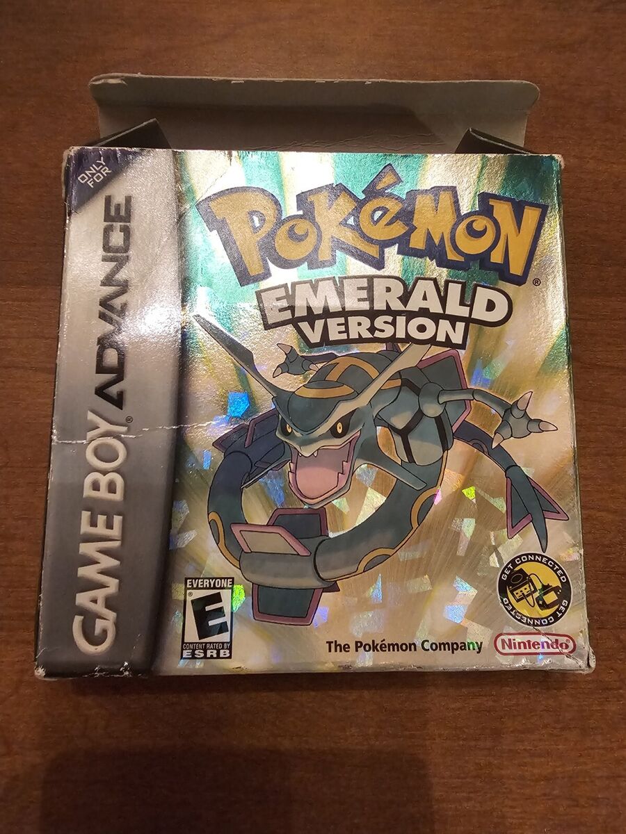 Pokemon Emerald Gameboy Advance Box, Manual, Tray, Insert, Authentic,New Battery Pokemon Emerald Gameboy Advance Box, Manual, Tray, Insert, Authentic,New Battery