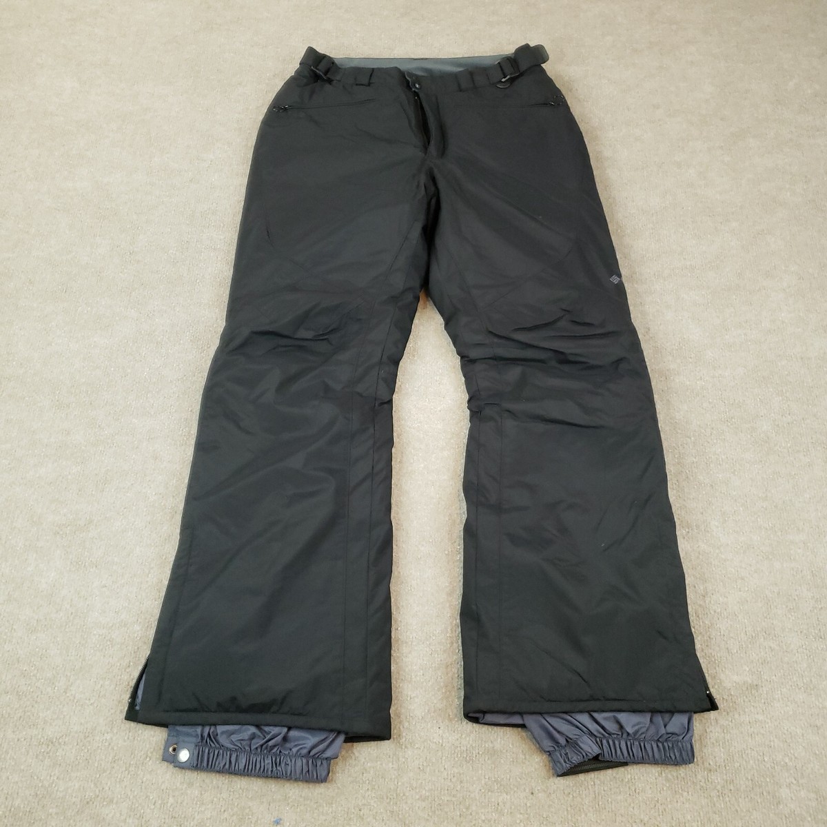 Columbia Vertex Ski Pants Womens Medium Black Zip Winter Outdoor