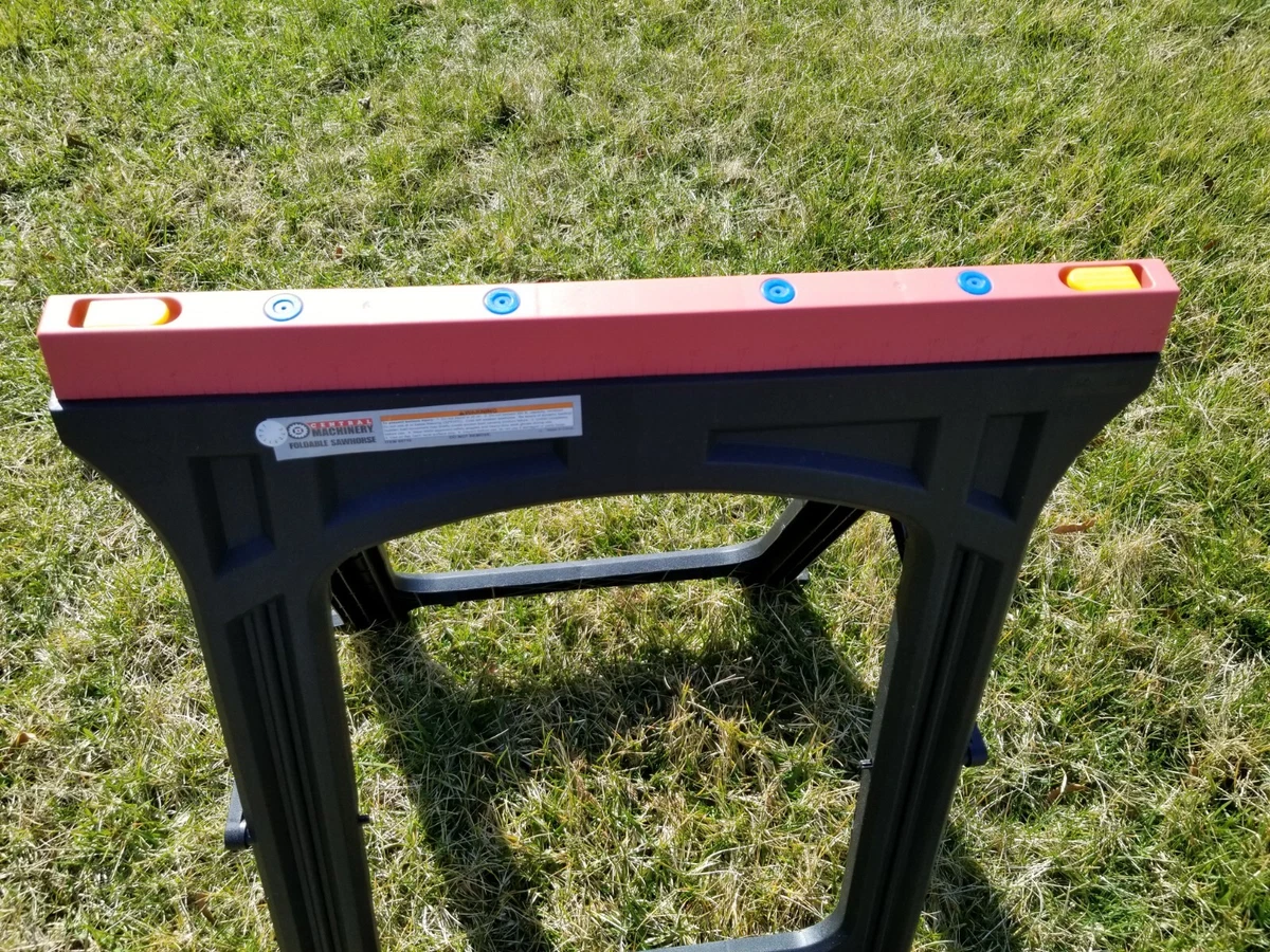 Central machinery foldable adjustable cheap sawhorse