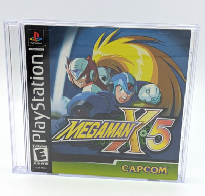 Mega Man X5 Sony Playstation PSX PS1 w/ Manual *NO ART* *Tested  Working!* 13388210589|