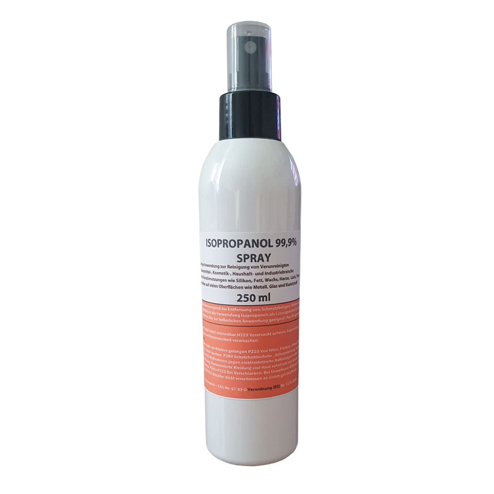 GRAUBERGER WERKZEUGE 250ml Isopropanol 99% Spray Sprühflasche Reiniger Entfetter Cleaner