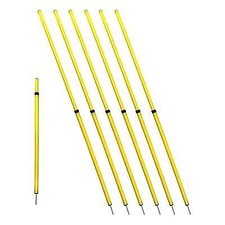Slalom Poles Set of 6 Agility Speed Training Soccer Football Telescopic 40" -70"