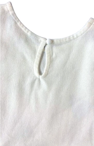 Vestido Polo Raulph Lauren Niñas Blanco Línea A Algodón 6X Botón Imitación Cinturón Nuevo con Etiquetas Foto 3 de 4