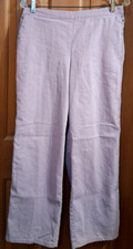 Alfred Dunner Purple Slacks Flat Front Elastic Back Pockets Misses 12