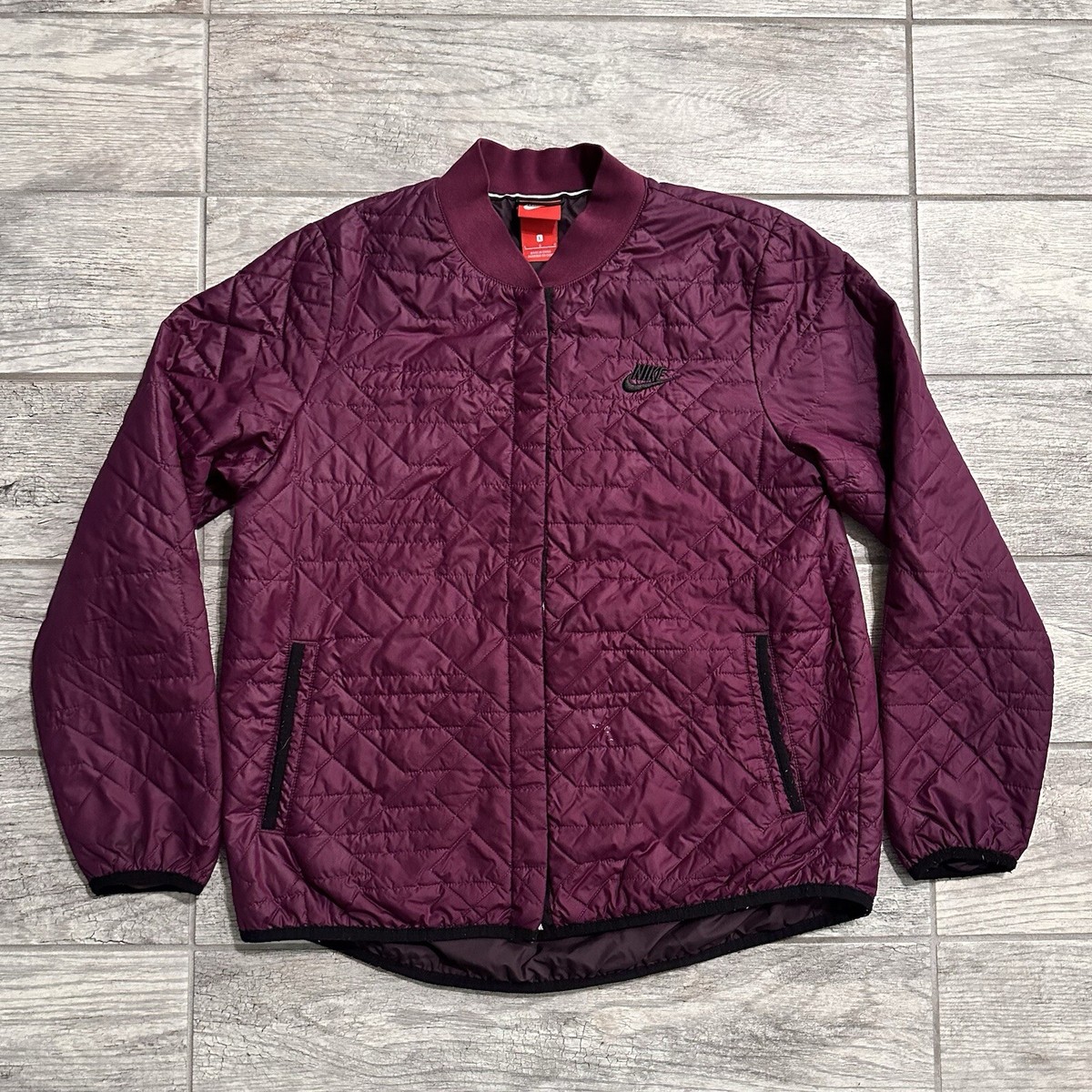 nike burgundy coat