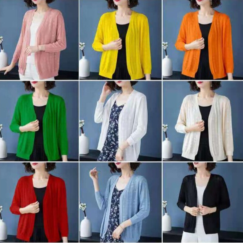 Women Cutout Knit Cardigan Open Front 
