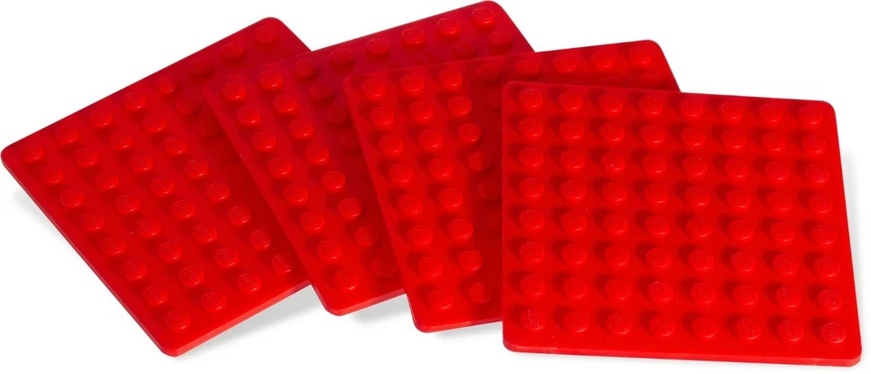 Lego Silicone Coasters #850421 - Red - 3.75" x 3.75" - Rare Official Gear - New - Image 3 of 4