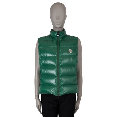 70911 auth MONCLER green nylon GHANY DOWN PUFFER VEST Jacket 4 XL