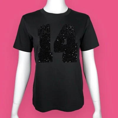 Louis Vuitton Double Sided Sequined Logo Black T-Shirt “14
