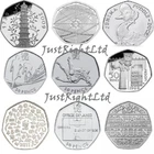 Rare 50p Coins Kew Gardens Olympics Triathlon Judo Beatrix Potter fifty pence
