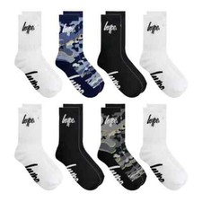 hype Kid's Classic  Sock, 8 Pack Crew Socks For Girls Boys UK size 3-6 Years