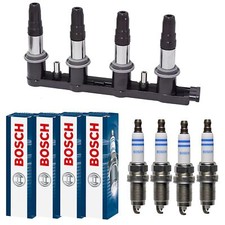 4x ESEN SKV Zündspule + 4x BOSCH Zündkerze für Peugeot 306 Cabriolet 7D N3 N5