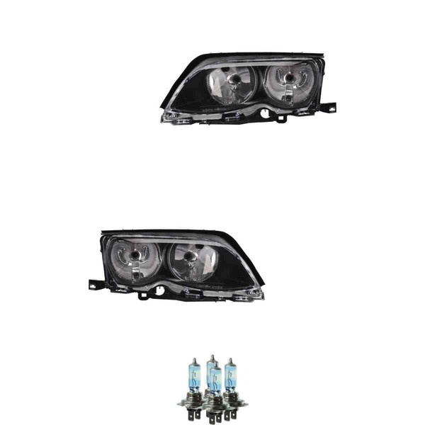 Halogen Scheinwerfer Set H7 Chrom FüR BMW 3Er Touring Inklusive Lampen-image