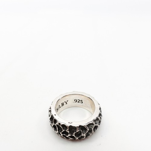 King Baby Studio Lava Rock Textured Band Ring Fine Silver .925 Size 6 - Picture 5 of 9