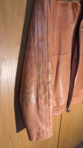 Trapper Lederjacke •Gr. 52 • Burned Orange • abnehmbarer Kragen • Topzustand! - Bild 7 von 13
