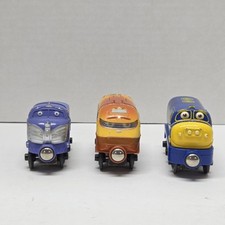 3 Tomy Chuggington Wooden Railway Magnetic Trains Lot