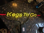 Vintage neon Sign Glass Tube Replacement Parts budweiser kegs to go 28x2.5 rare
