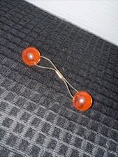 Vtg Hair Elastic Ponytail Holder w/large Balls Red Good Elastic NEW
