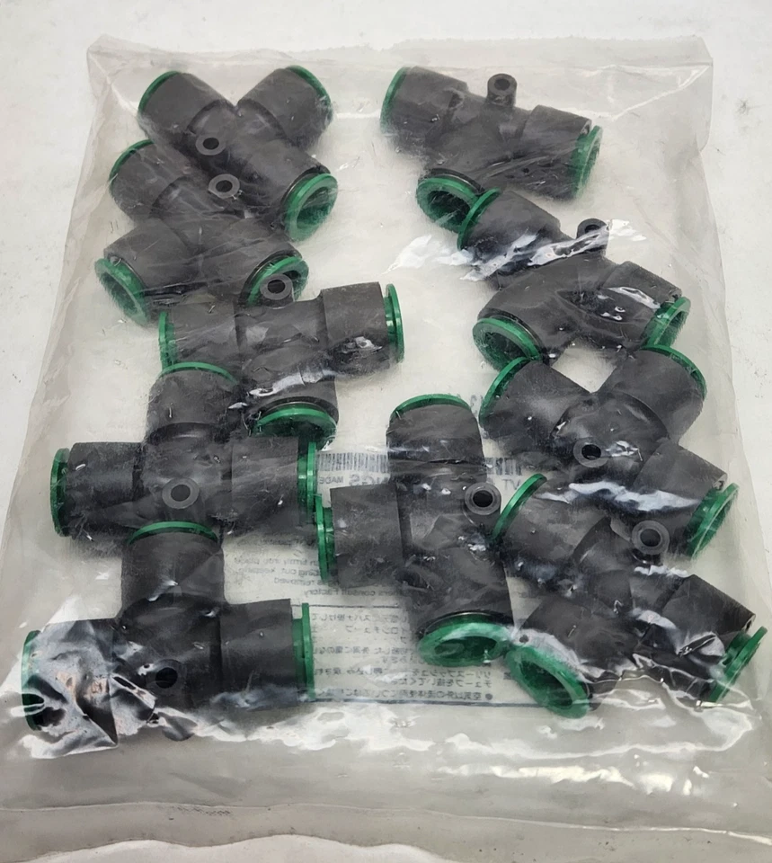 10 SMC KRT13-00 Tee Union Pneumatic Tube OD 1/2" Push In Fitting FLAME RESISTANT - Image 3 of 3